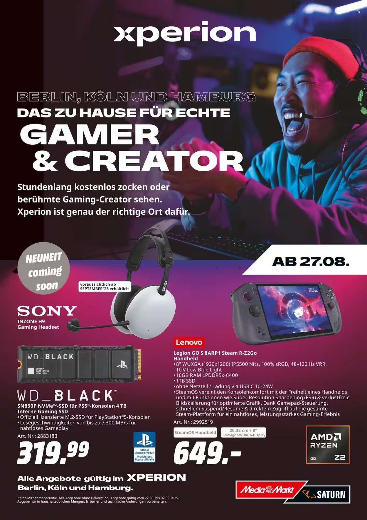 MediaMarkt Prospekte  - 27.08.2025 - 2.09.2025. Seite 1