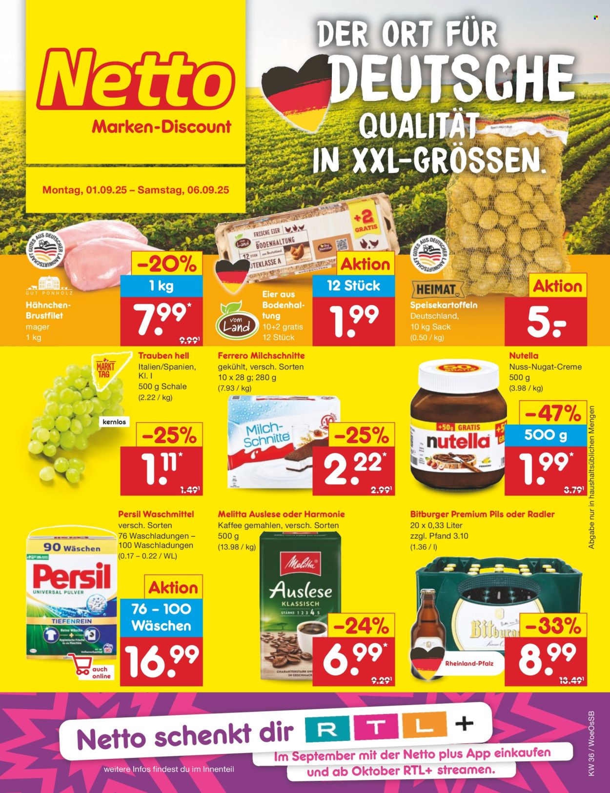 Netto Marken-Discount Prospekte  - 1.09.2025 - 6.09.2025. Seite 1