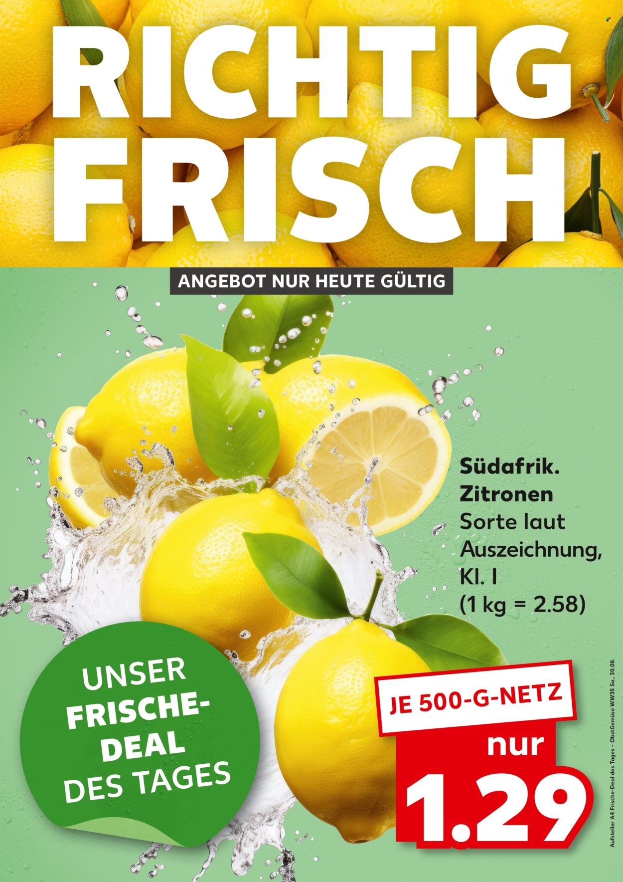 Kaufland Prospekte  - 30.08.2025 - 30.08.2025. Seite 1