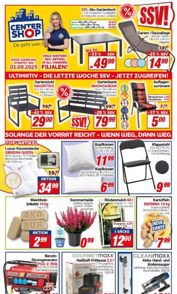 Prospekte CENTERSHOP - 1.09.2025 - 6.09.2025.
