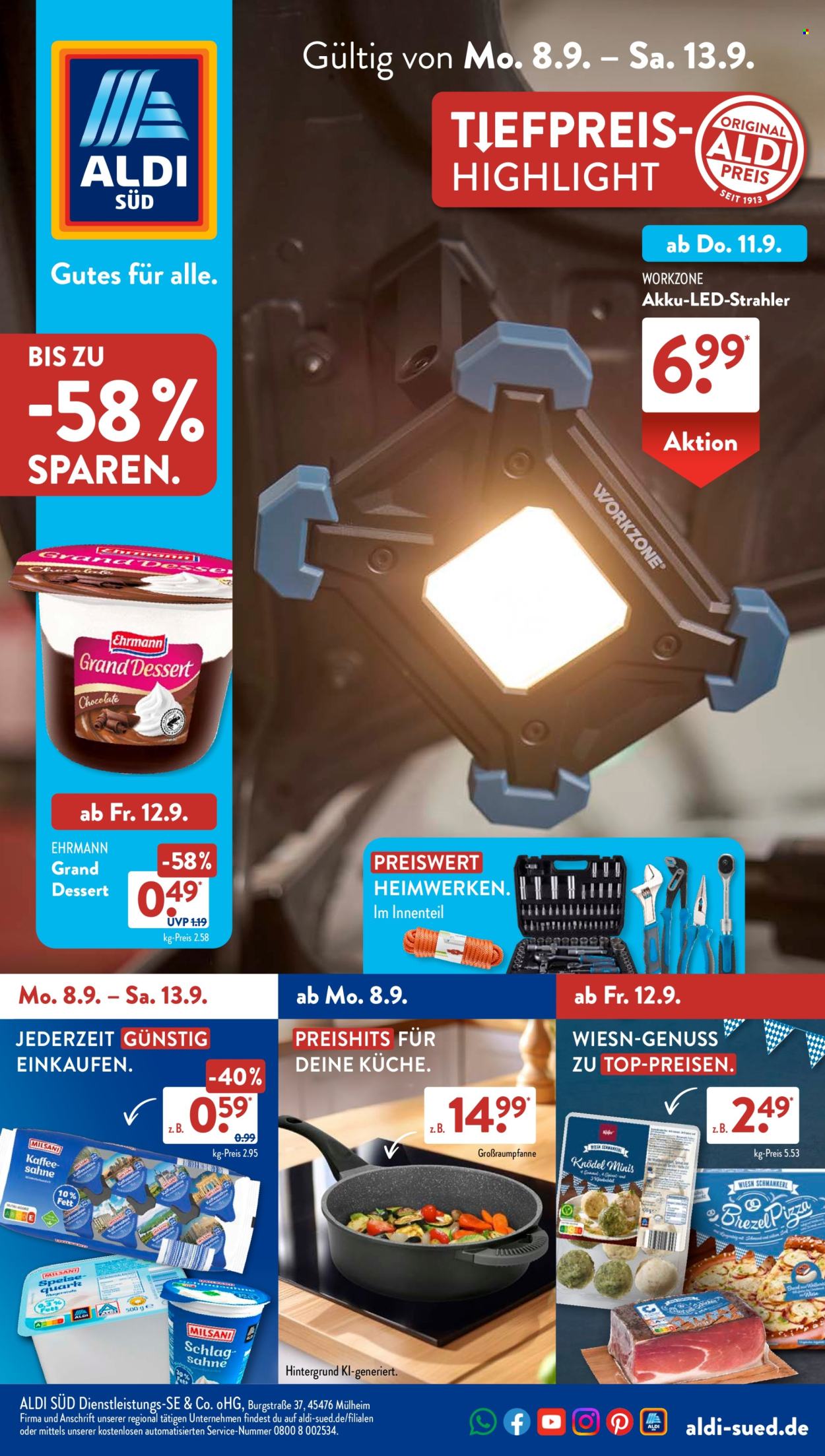 ALDI SÜD Prospekte  - 8.09.2025 - 13.09.2025. Seite 1