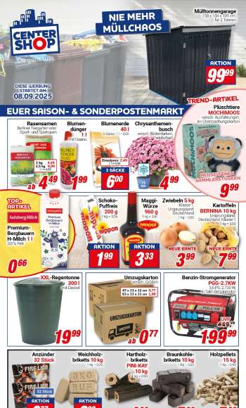 Prospekte CENTERSHOP - 8.09.2025 - 13.09.2025.