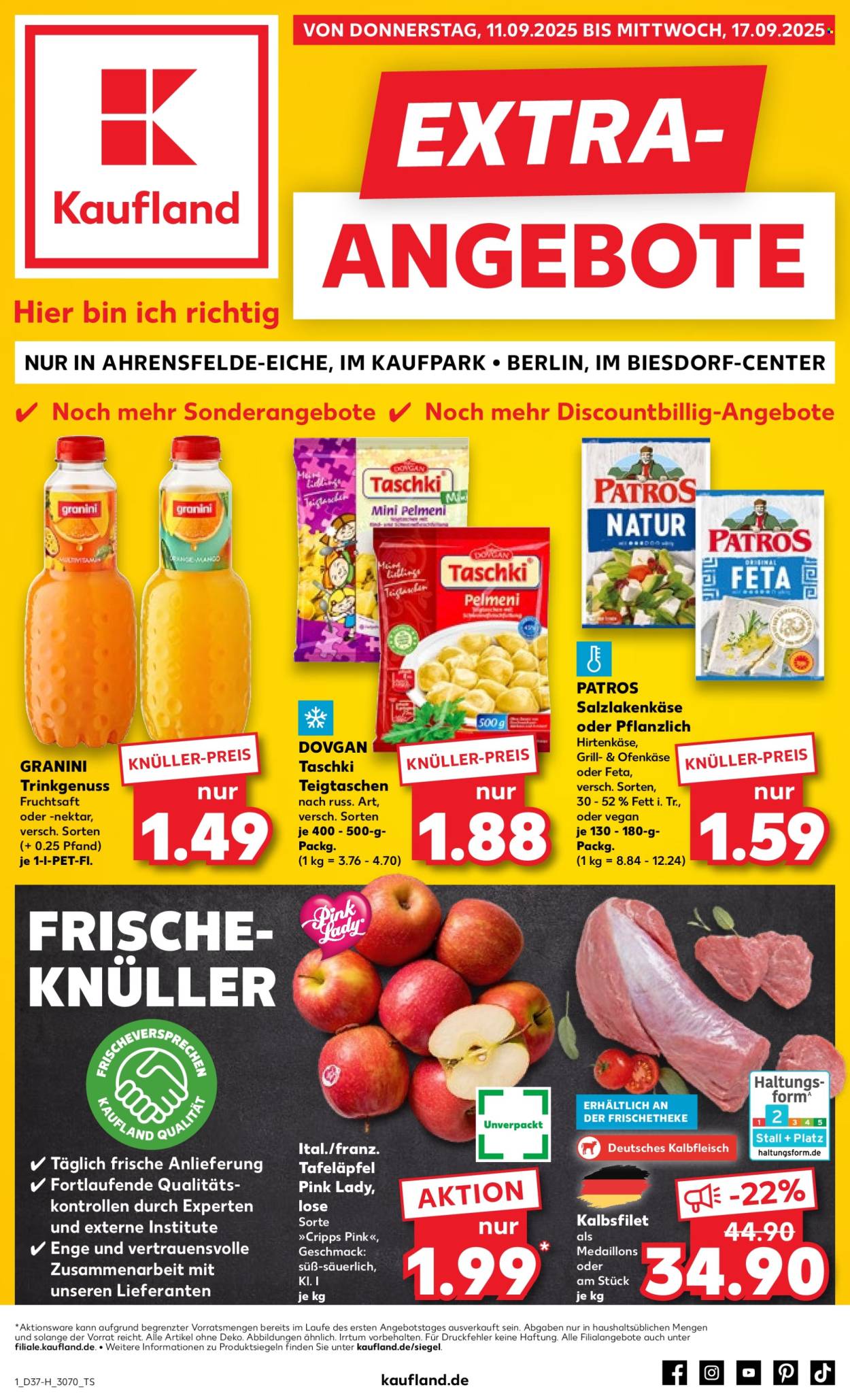 Kaufland Prospekte  - 11.09.2025 - 17.09.2025. Seite 1