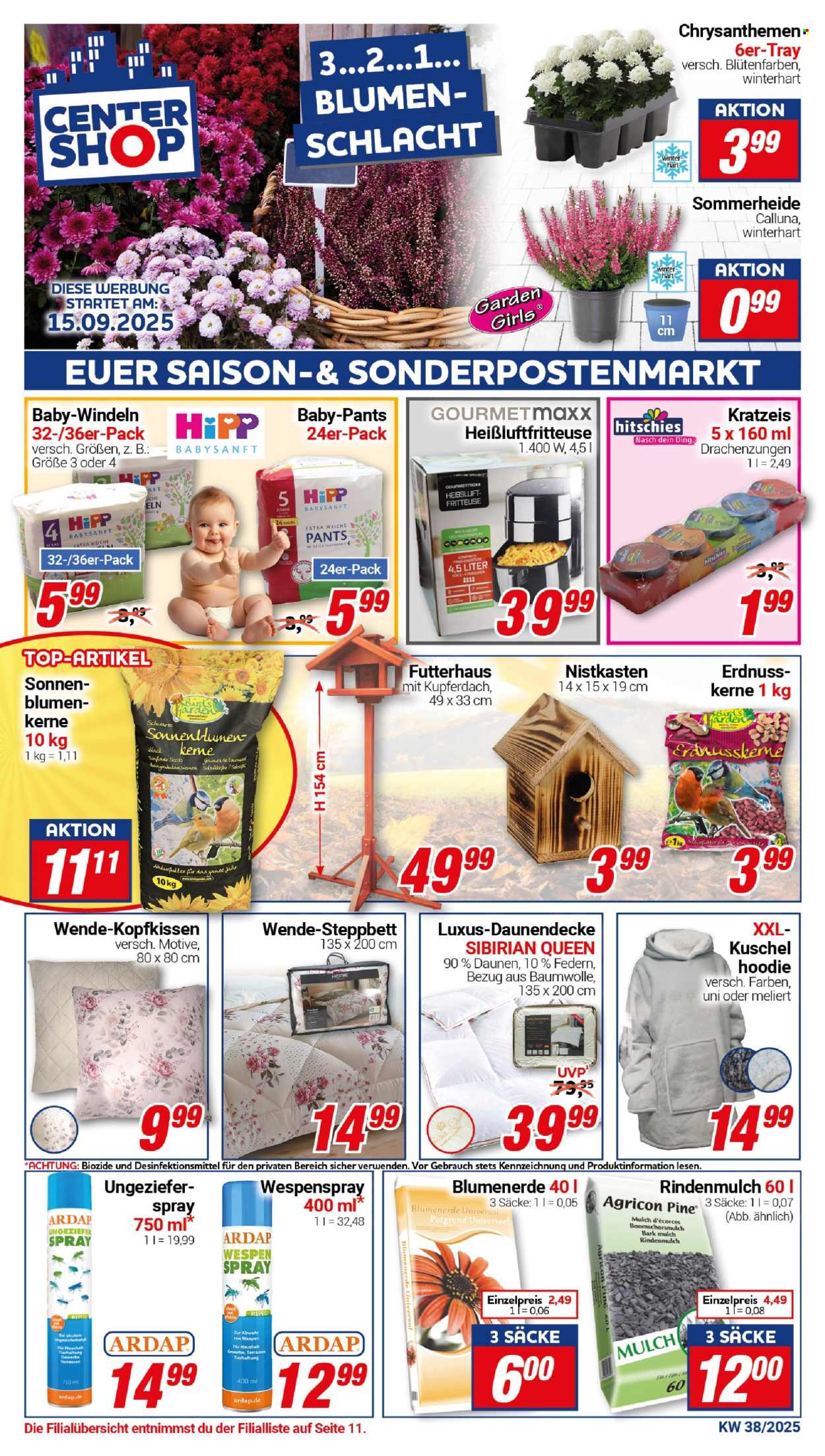 CENTERSHOP Prospekte  - 15.09.2025 - 20.09.2025. Seite 1