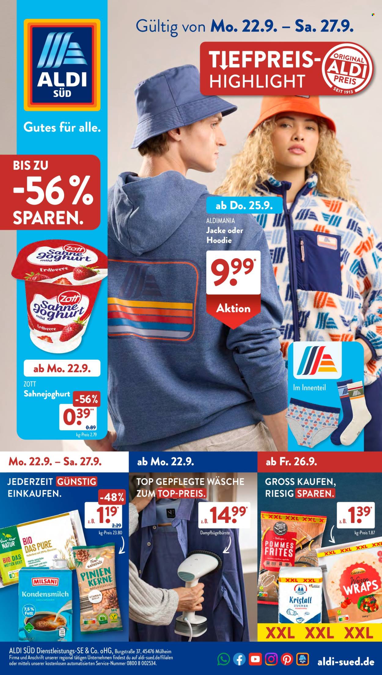 ALDI SÜD Prospekte  - 22.09.2025 - 27.09.2025. Seite 1