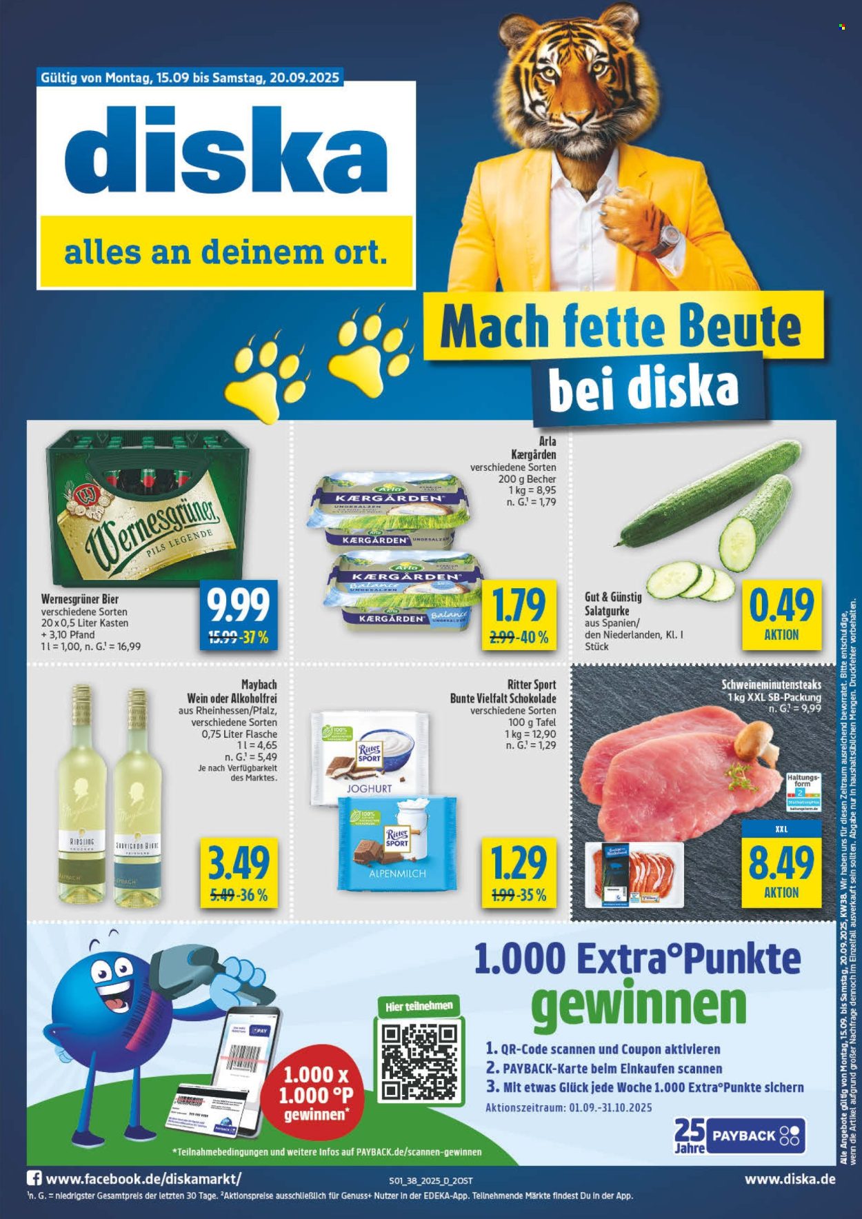 Diska Prospekte  - 15.09.2025 - 20.09.2025. Seite 1