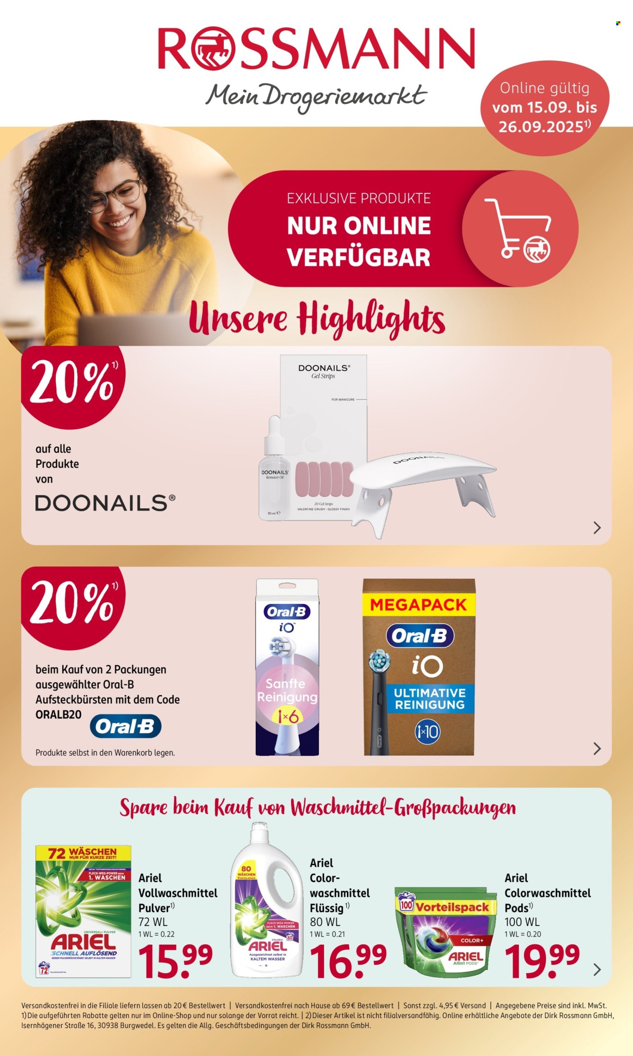 Rossmann Prospekte  - 15.09.2025 - 26.09.2025. Seite 1
