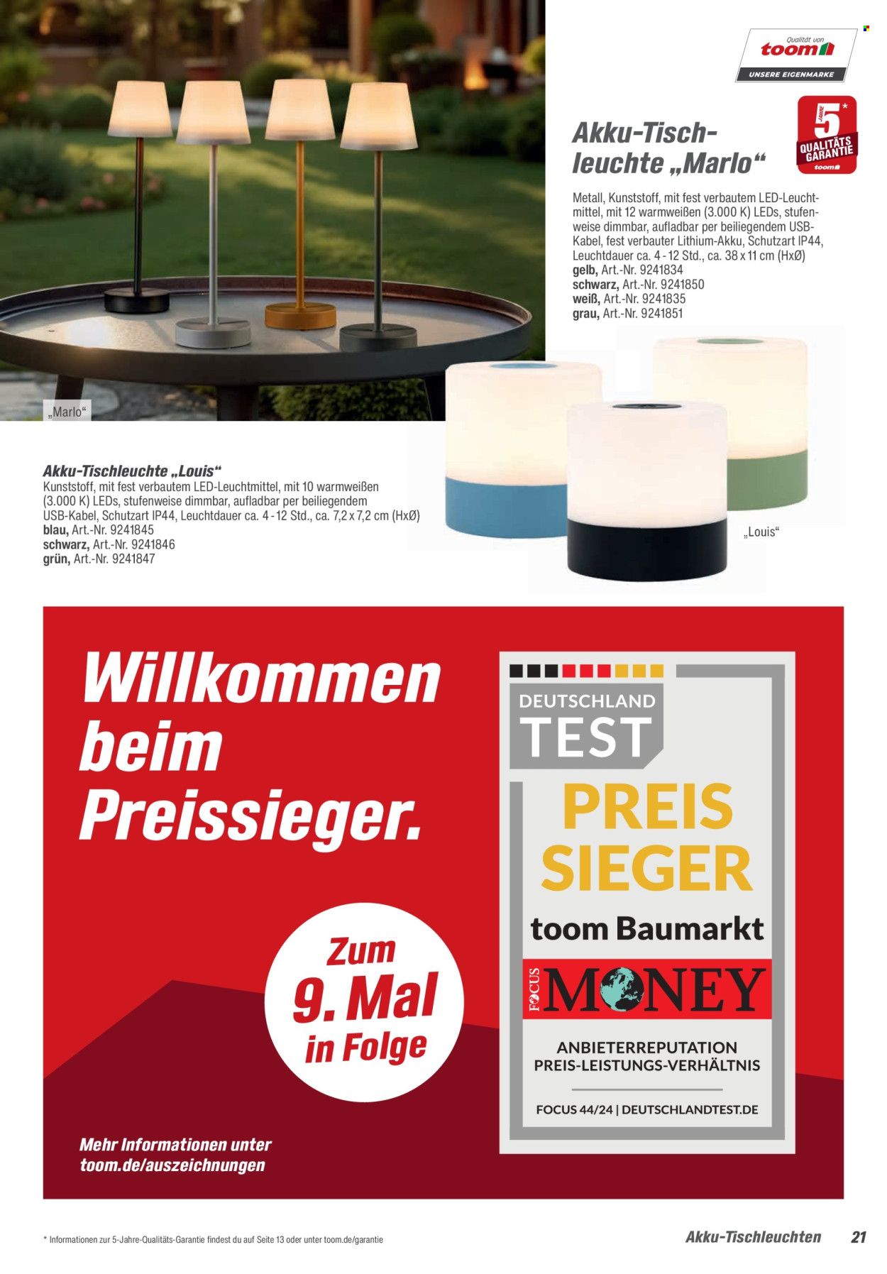 toom Baumarkt Prospekte . Seite 21