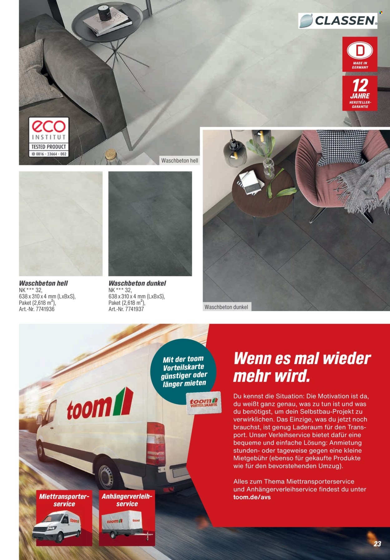 toom Baumarkt Prospekte . Seite 23