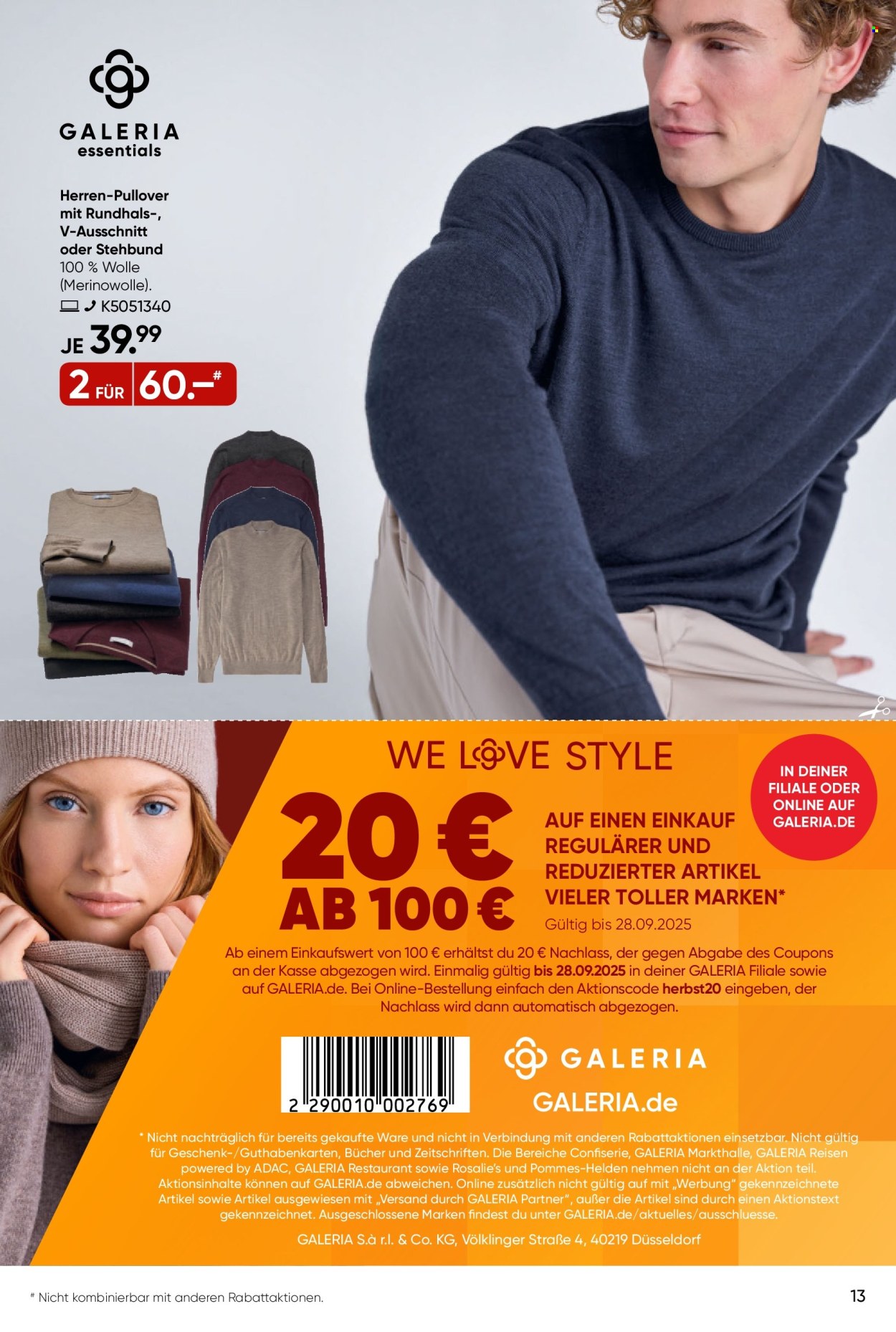 GALERIA Karstadt Kaufhof Prospekte  - 17.09.2025 - 23.09.2025. Seite 13