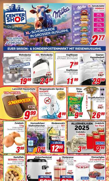 Prospekte CENTERSHOP - 22.09.2025 - 27.09.2025.