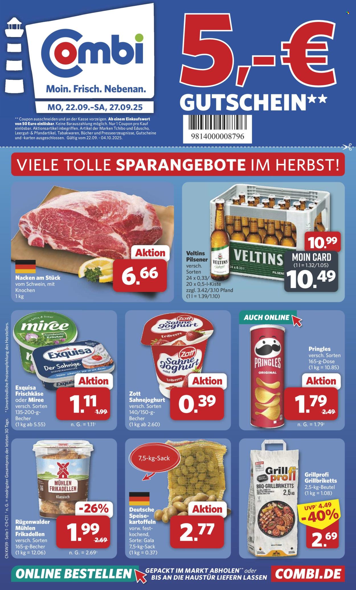 Combi Prospekte  - 22.09.2025 - 27.09.2025. Seite 1