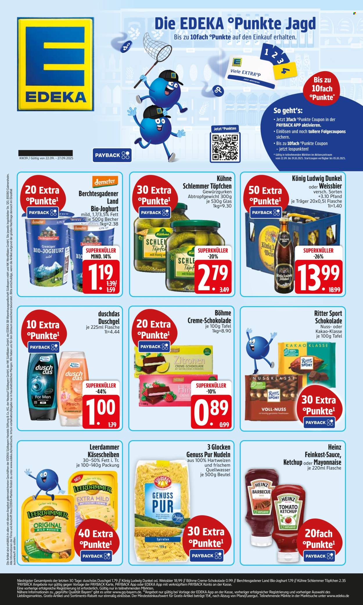 Edeka Prospekte  - 22.09.2025 - 27.09.2025. Seite 1