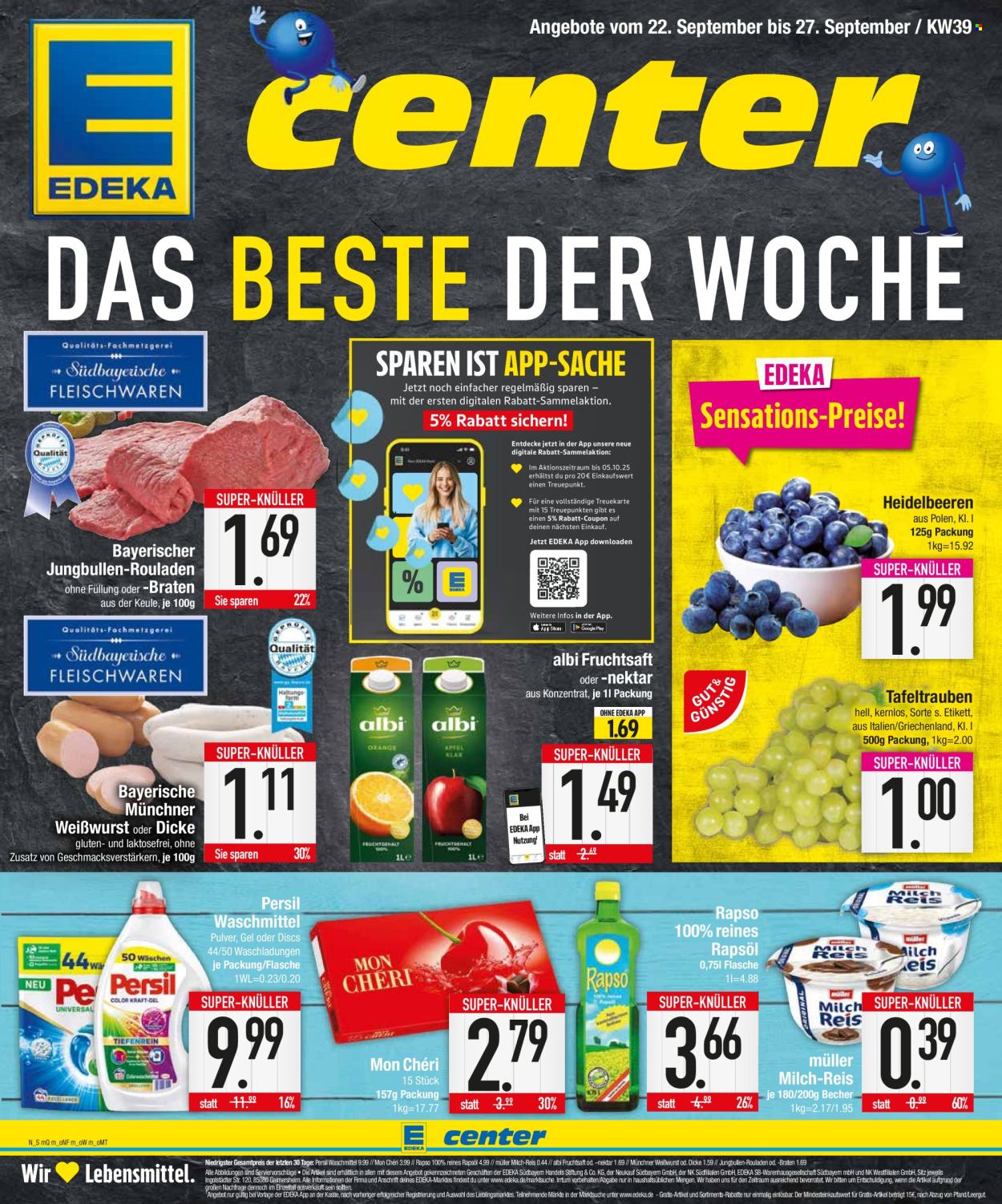 Edeka Prospekte  - 22.09.2025 - 27.09.2025. Seite 1