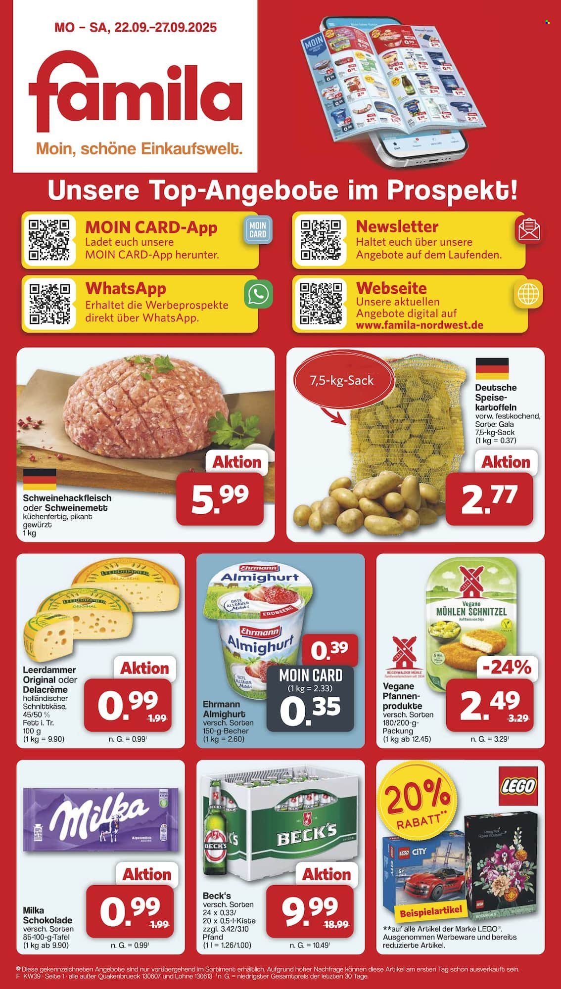 famila Prospekte  - 22.09.2025 - 27.09.2025. Seite 1