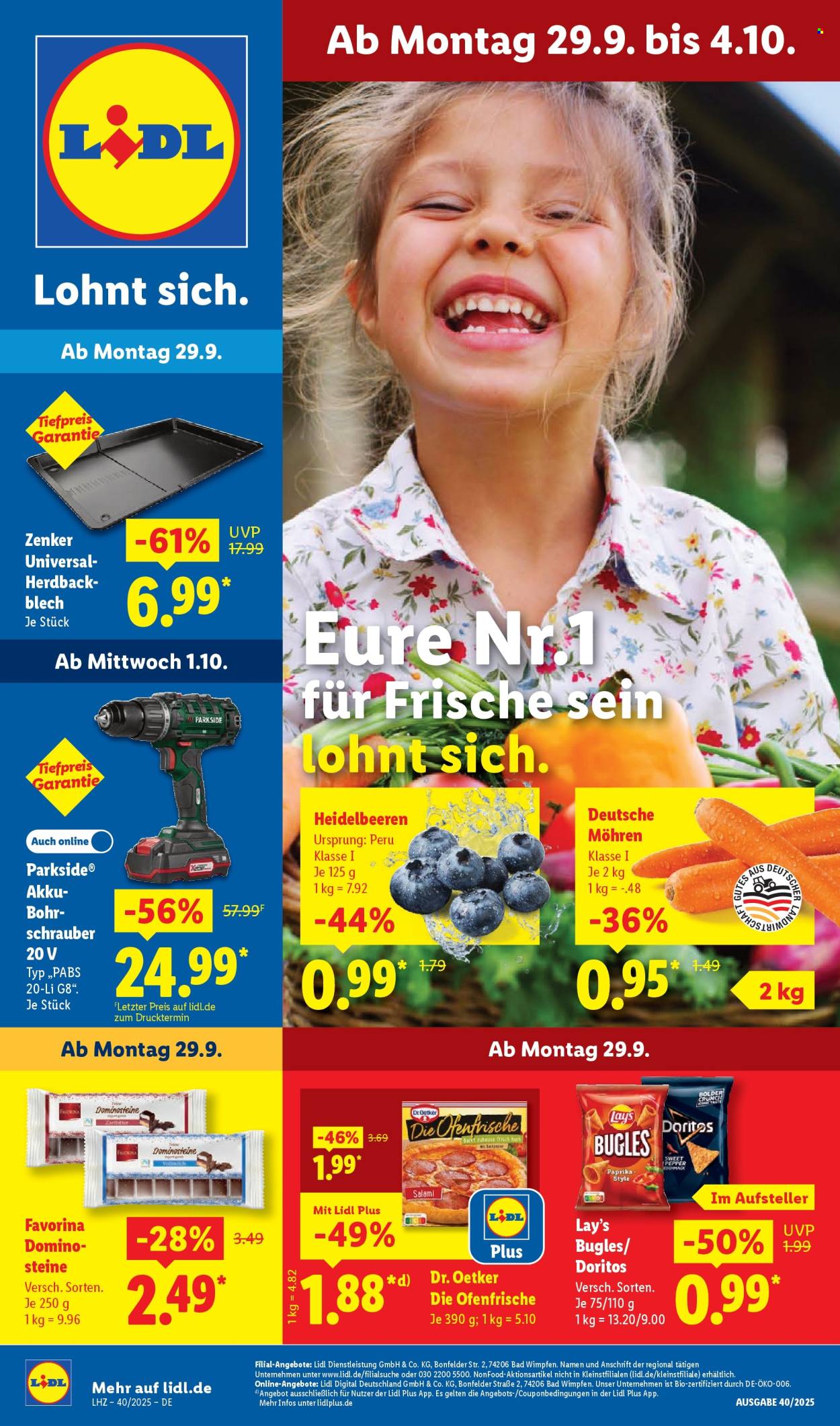 Lidl Prospekte  - 29.09.2025 - 4.10.2025. Seite 1