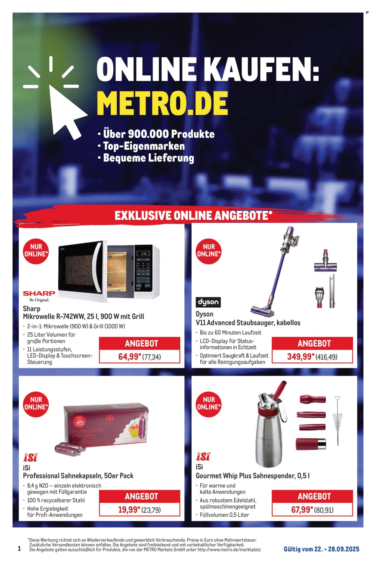 Metro Prospekte  - 22.09.2025 - 28.09.2025. Seite 1