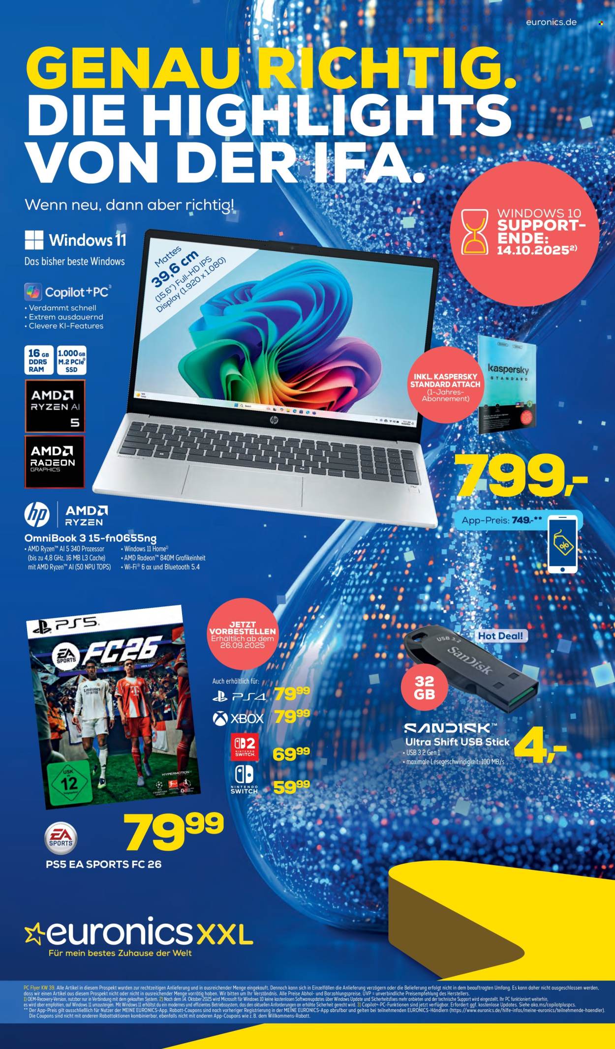 Euronics Prospekte  - 24.09.2025 - 5.10.2025. Seite 1