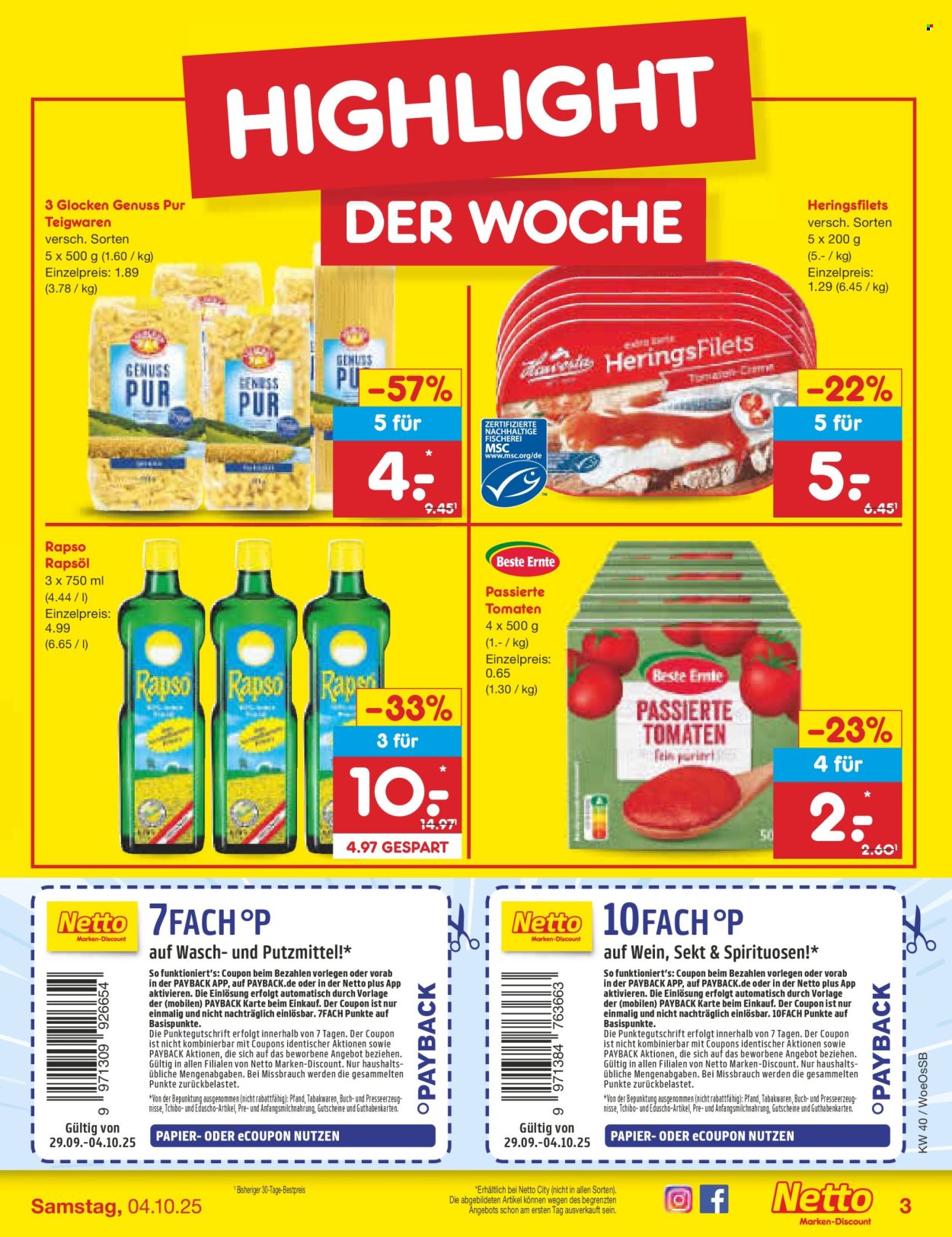 Netto Marken-Discount Prospekte  - 29.09.2025 - 4.10.2025. Seite 3