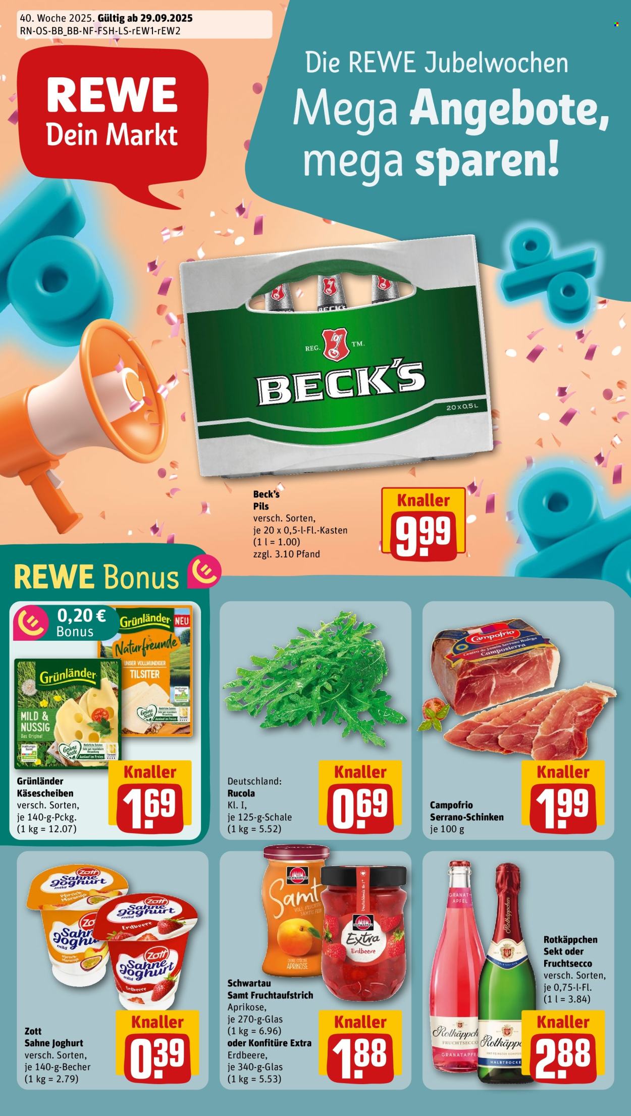 REWE Prospekte  - 29.09.2025 - 5.10.2025. Seite 1