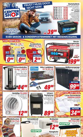 Prospekte CENTERSHOP - 29.09.2025 - 4.10.2025.
