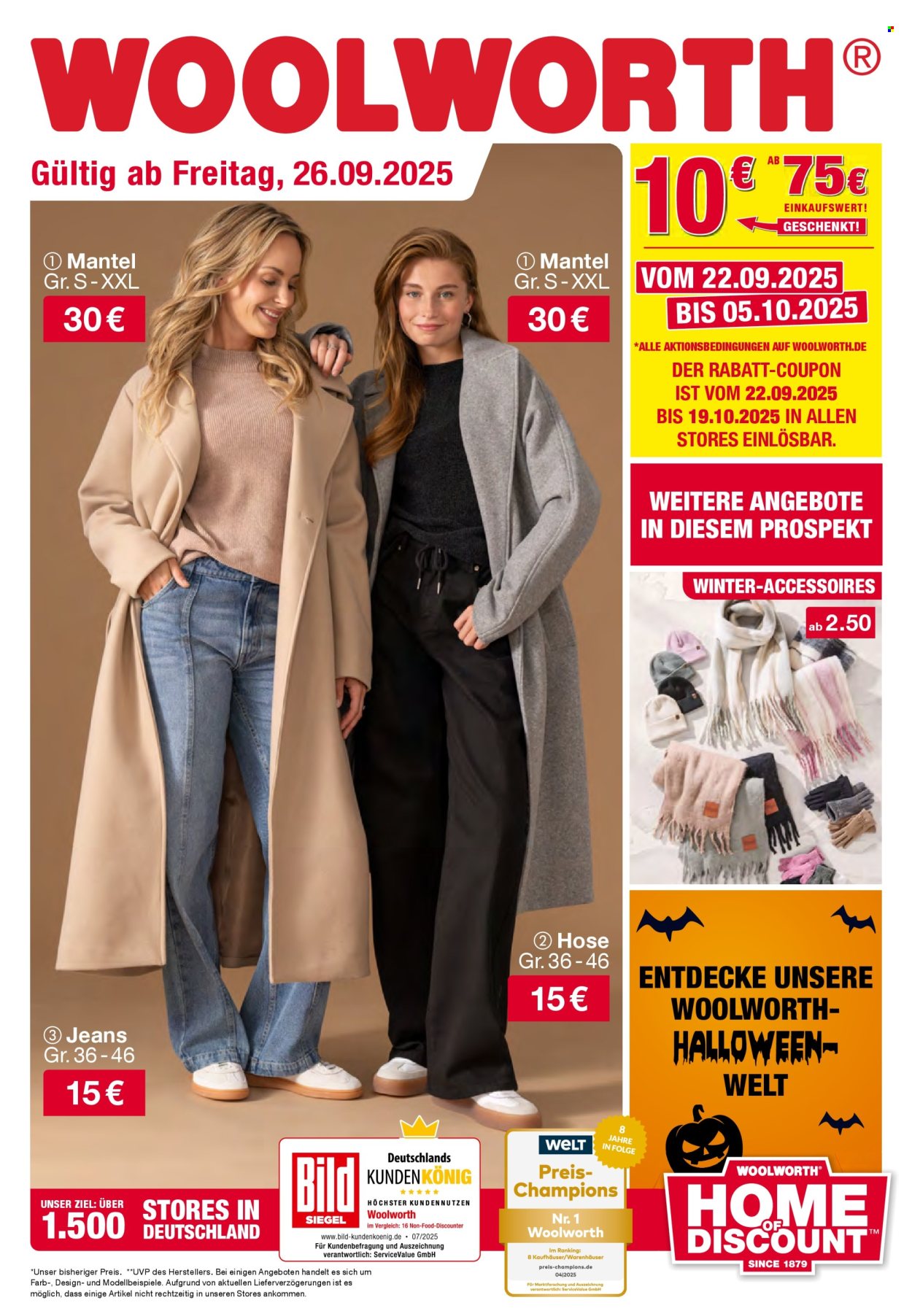 Woolworth Prospekte  - 26.09.2025 - 6.10.2025. Seite 1