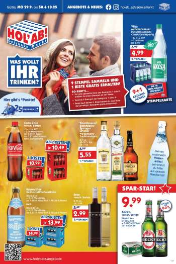 Prospekte Hol'ab! Getränkemarkt - 29.09.2025 - 4.10.2025.