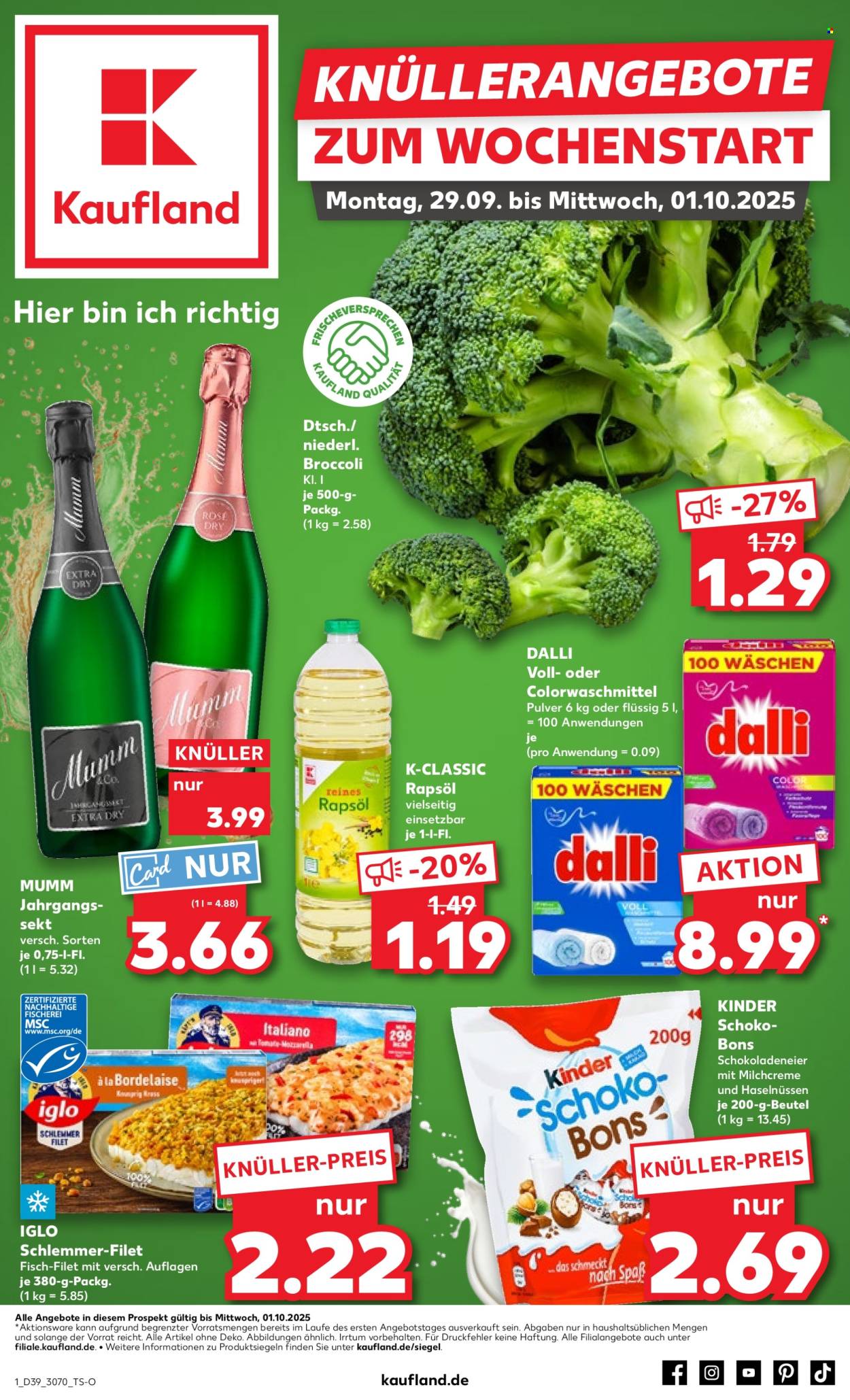 Kaufland Prospekte  - 29.09.2025 - 1.10.2025. Seite 1
