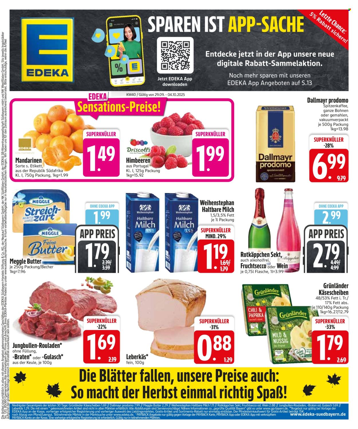 Edeka Prospekte  - 29.09.2025 - 4.10.2025. Seite 1