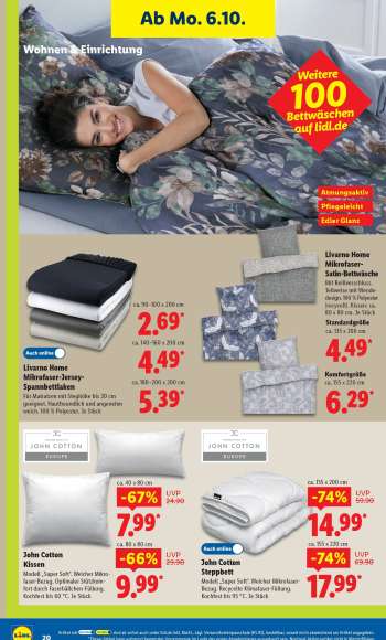 thumbnail - LIVARNO home Mikrofaser-Satin-Bettwäsche
