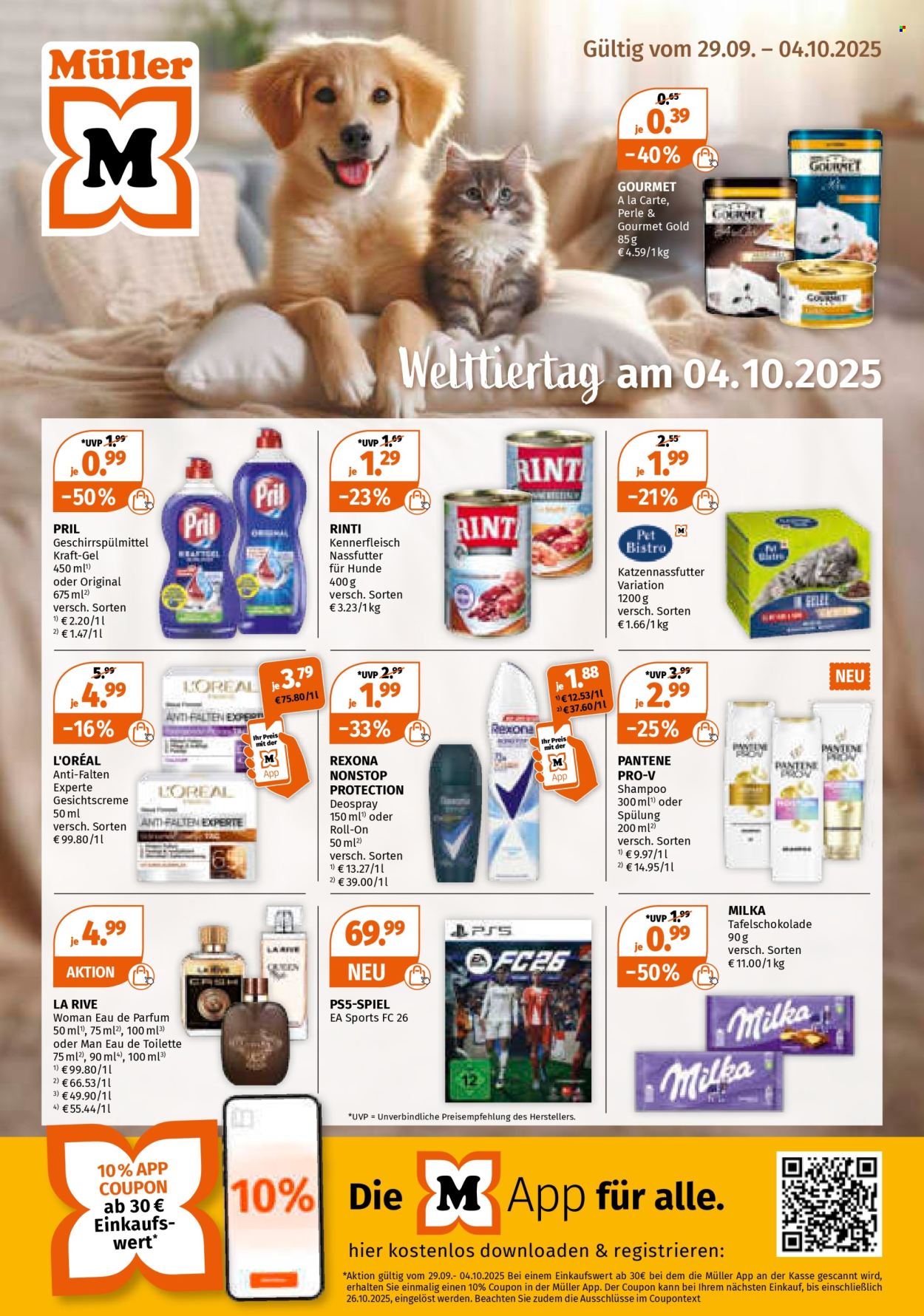 Müller Prospekte  - 29.09.2025 - 4.10.2025. Seite 1