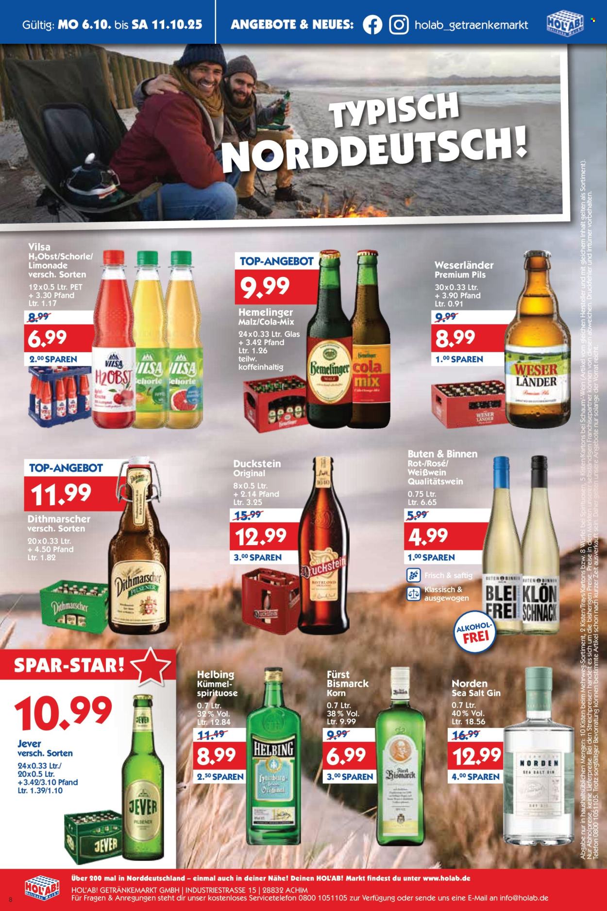 Hol'ab! Getränkemarkt Prospekte  - 6.10.2025 - 11.10.2025. Seite 8