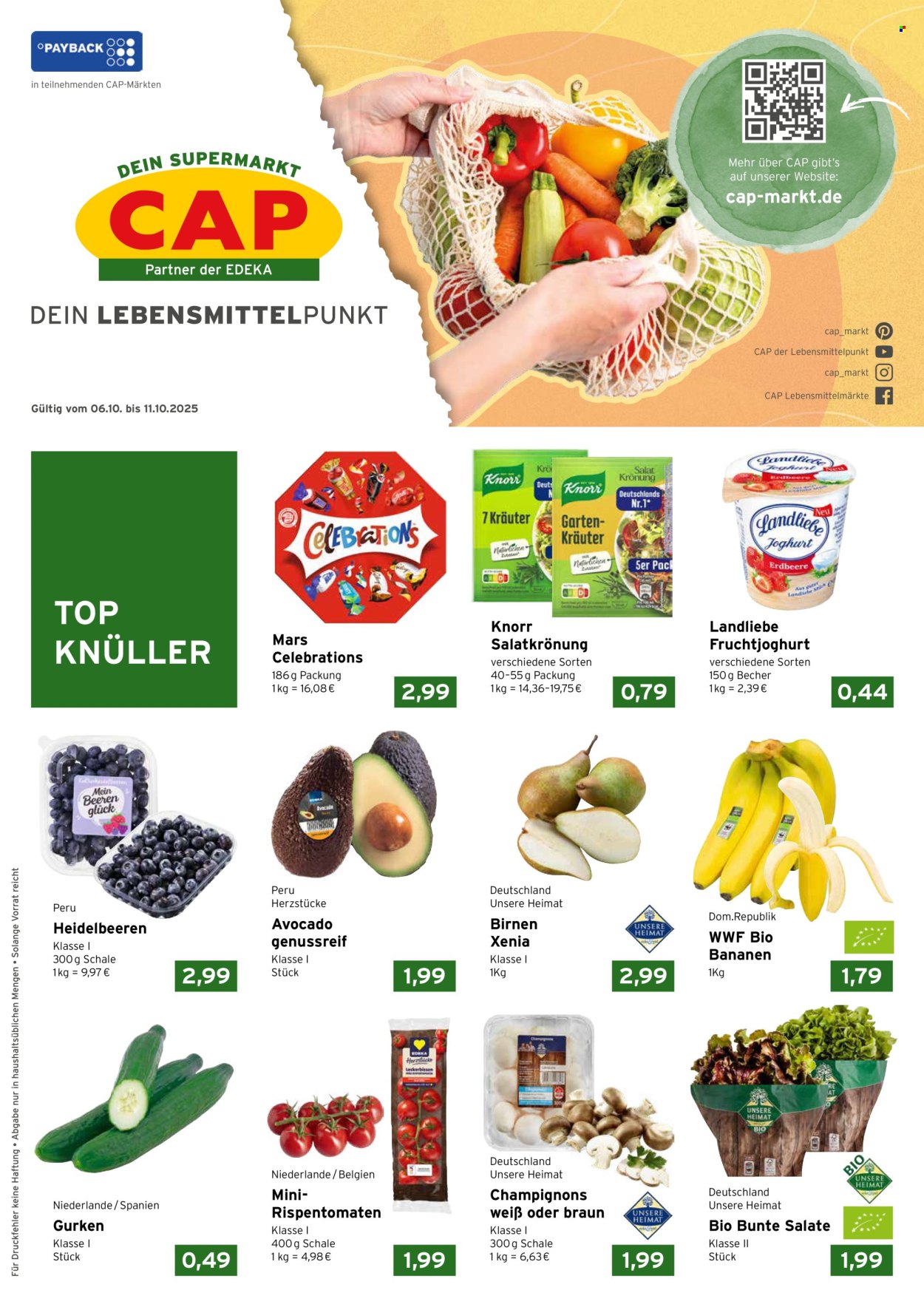 CAP-Markt Prospekte  - 6.10.2025 - 11.10.2025. Seite 1
