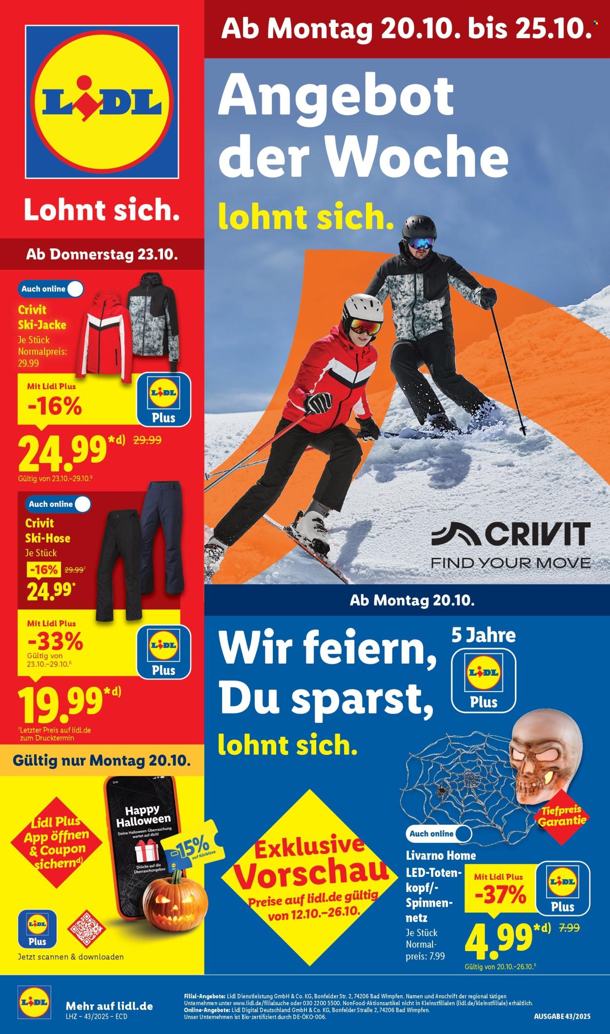 Lidl Prospekte  - 20.10.2025 - 25.10.2025. Seite 1