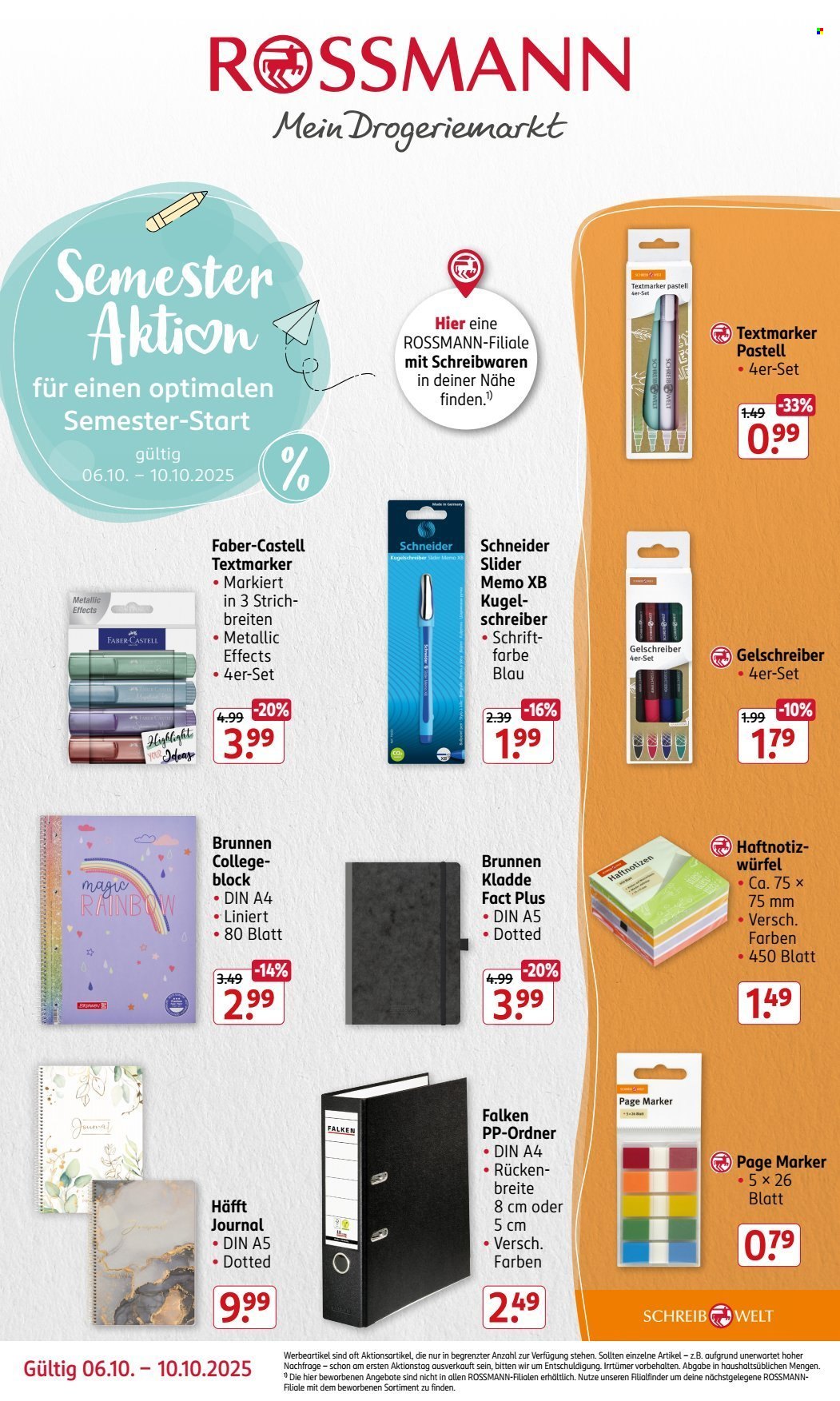 Rossmann Prospekte  - 6.10.2025 - 10.10.2025. Seite 1