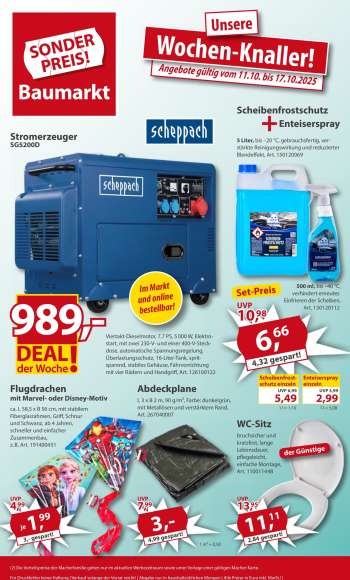 Prospekte Sonderpreis-Baumarkt - 11.10.2025 - 17.10.2025.