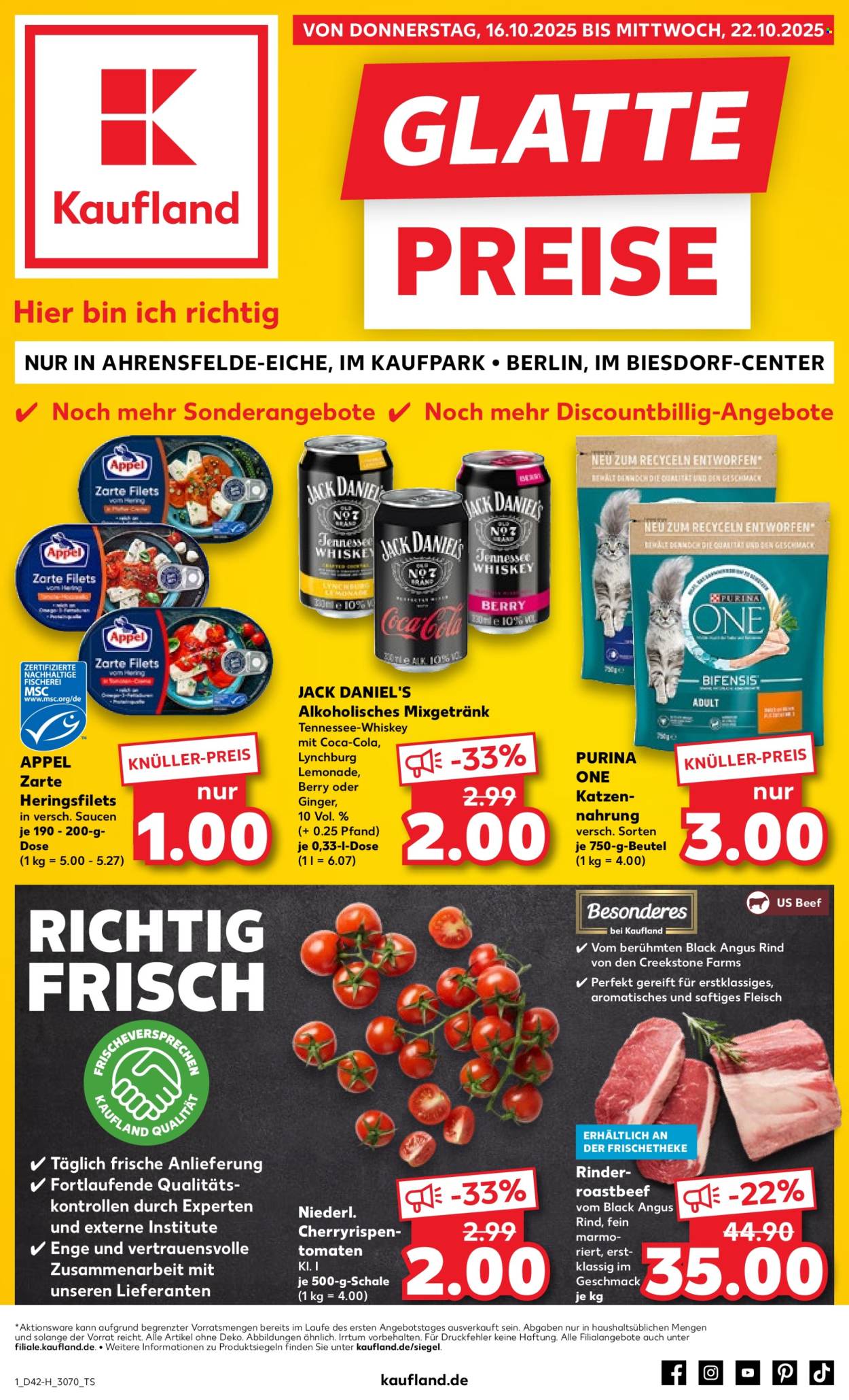 Kaufland Prospekte  - 16.10.2025 - 22.10.2025. Seite 1