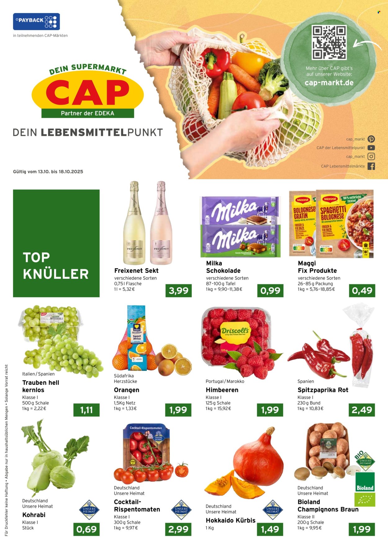 CAP-Markt Prospekte  - 13.10.2025 - 18.10.2025. Seite 1