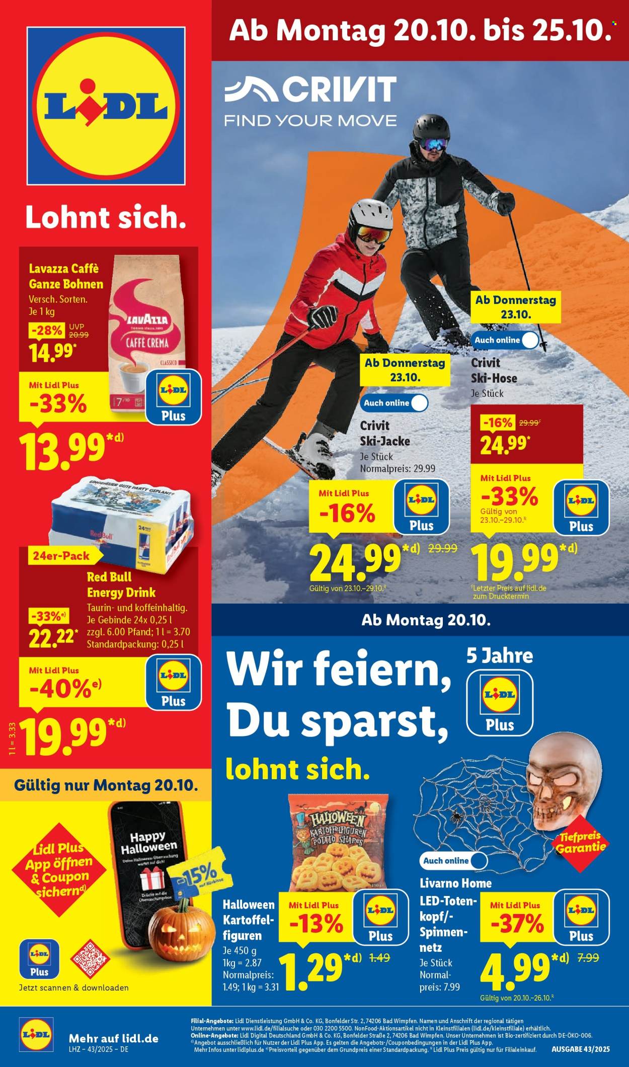 Lidl Prospekte  - 20.10.2025 - 25.10.2025. Seite 1