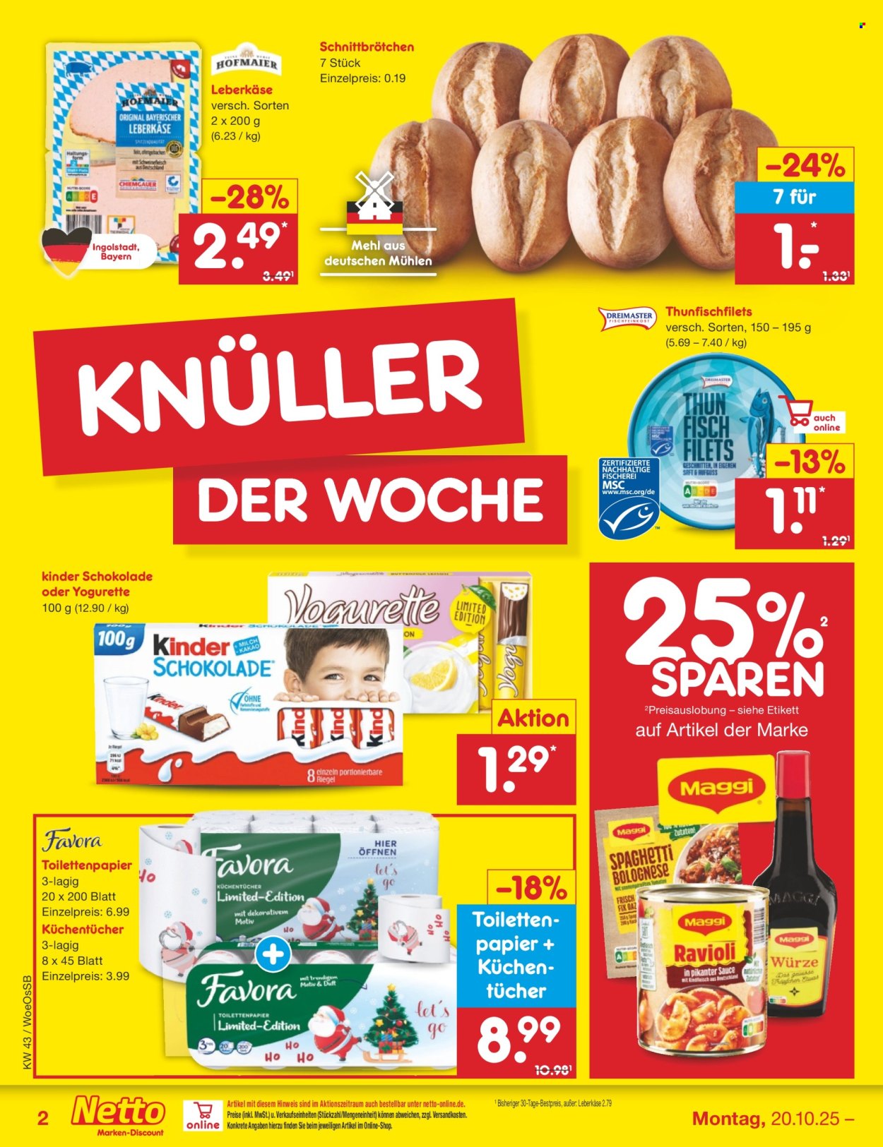 Netto Marken-Discount Prospekte  - 20.10.2025 - 25.10.2025. Seite 2