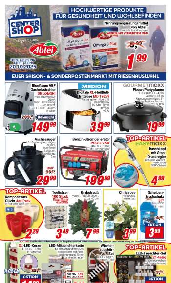 Prospekte CENTERSHOP - 20.10.2025 - 25.10.2025.