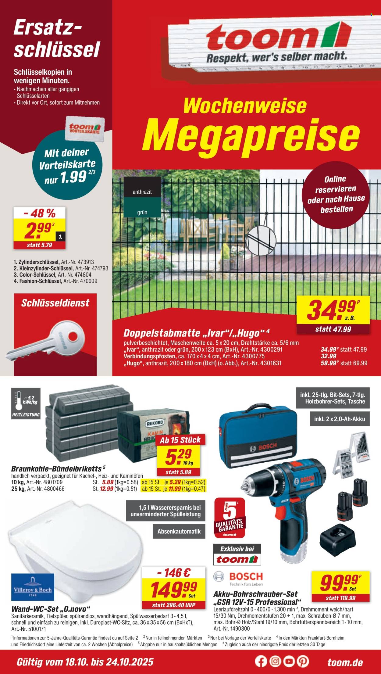 toom Baumarkt Prospekte  - 18.10.2025 - 24.10.2025. Seite 1