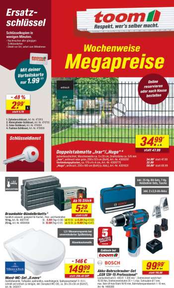 Prospekte toom Baumarkt - 18.10.2025 - 24.10.2025.