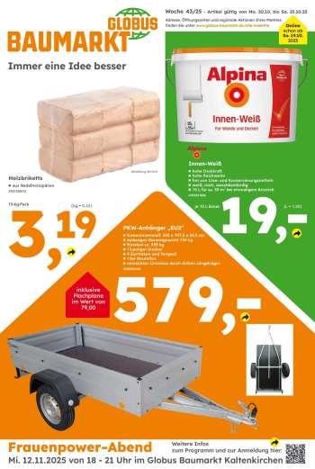 Prospekte Globus Baumarkt - 20.10.2025 - 25.10.2025.