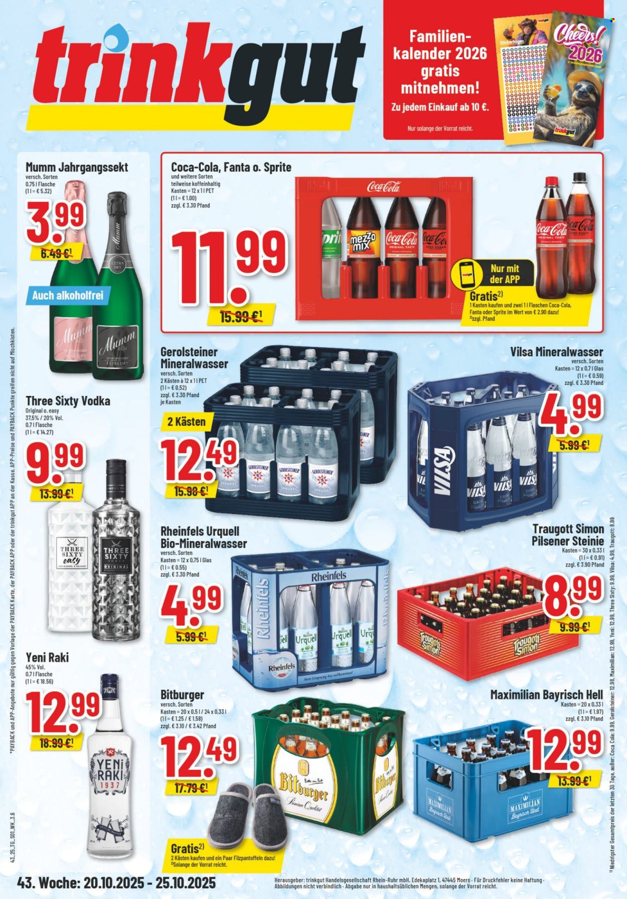 trinkgut Prospekte  - 20.10.2025 - 25.10.2025. Seite 1