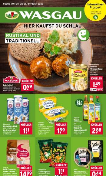Prospekte Wasgau - 20.10.2025 - 25.10.2025.