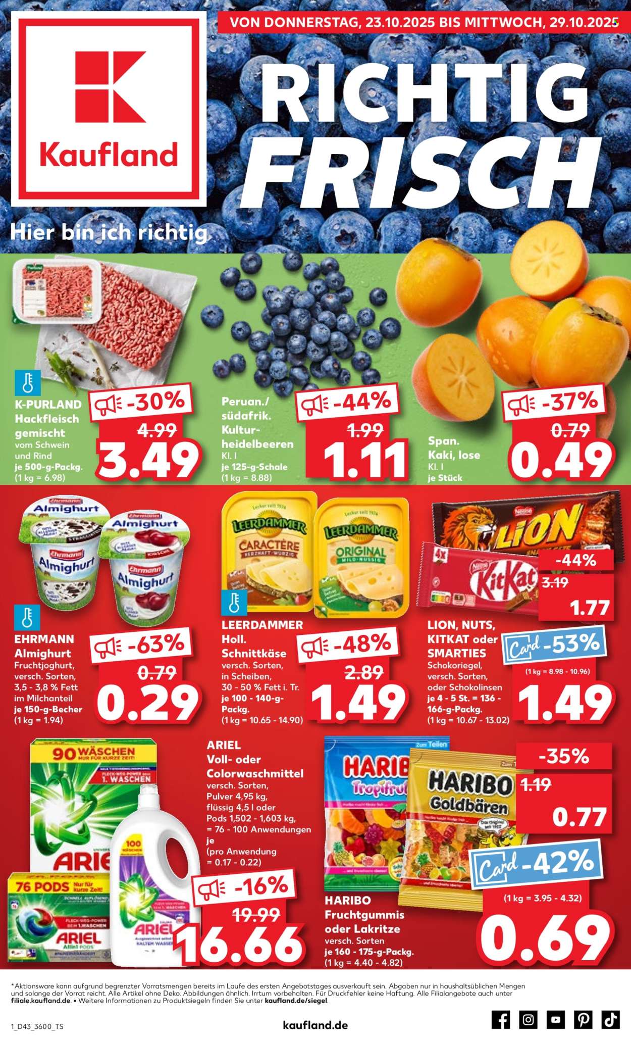 Kaufland Prospekte  - 23.10.2025 - 29.10.2025. Seite 1