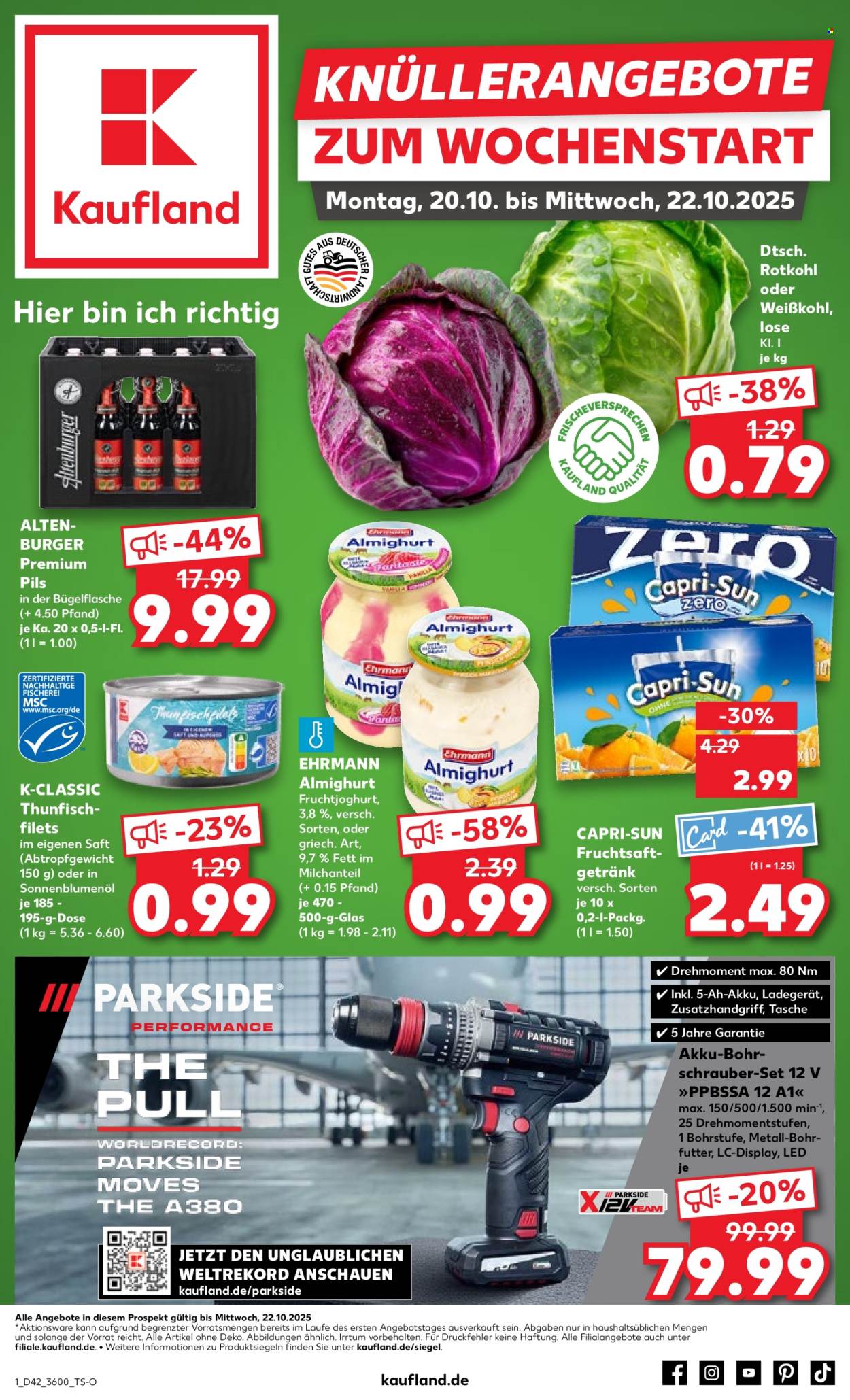 Kaufland Prospekte  - 20.10.2025 - 22.10.2025. Seite 1