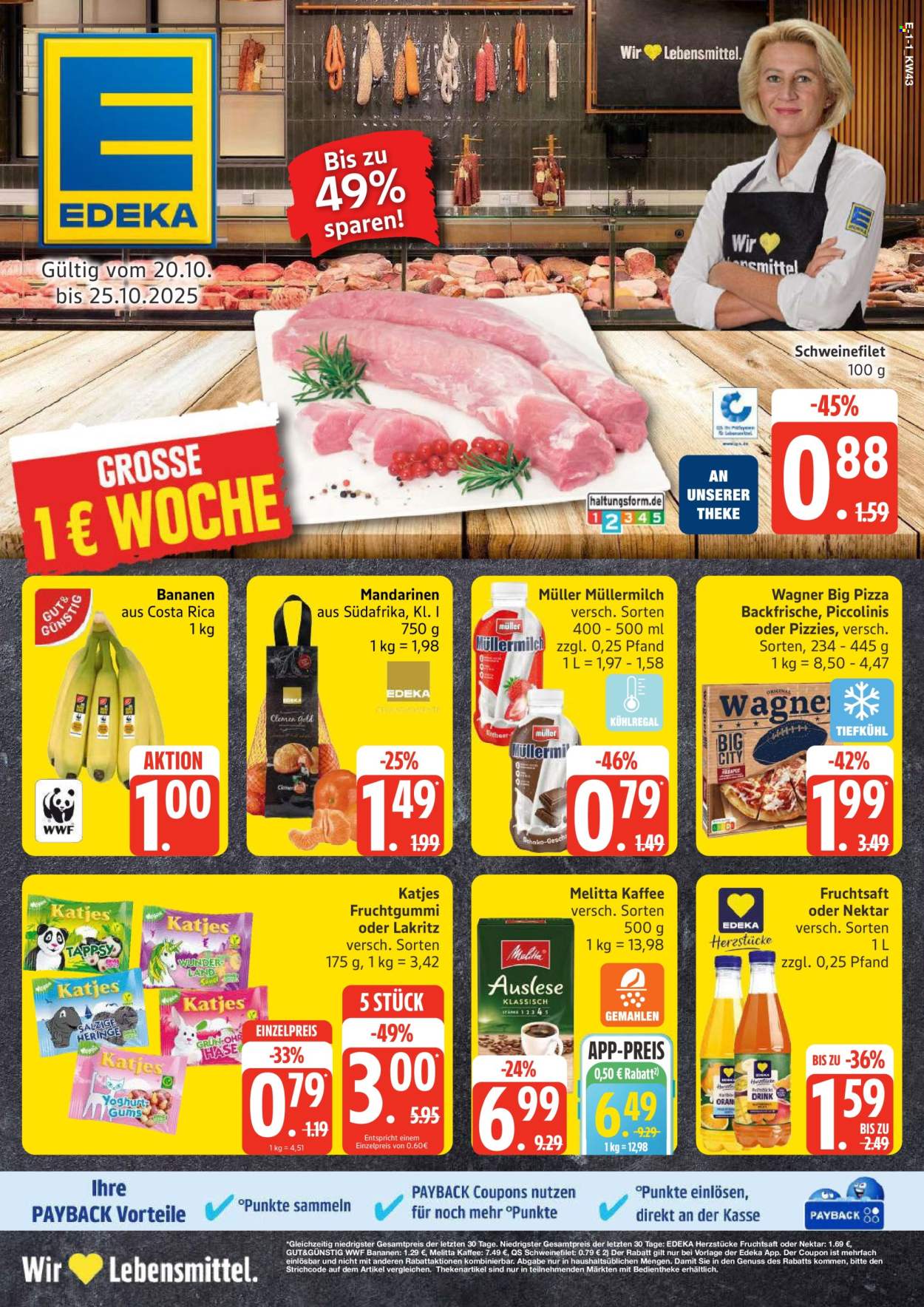Edeka Prospekte  - 20.10.2025 - 25.10.2025. Seite 1