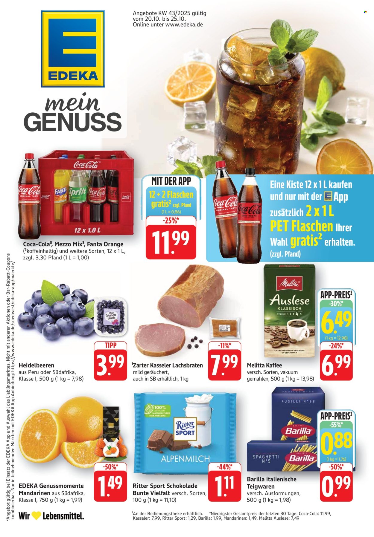 Edeka Prospekte  - 20.10.2025 - 25.10.2025. Seite 1